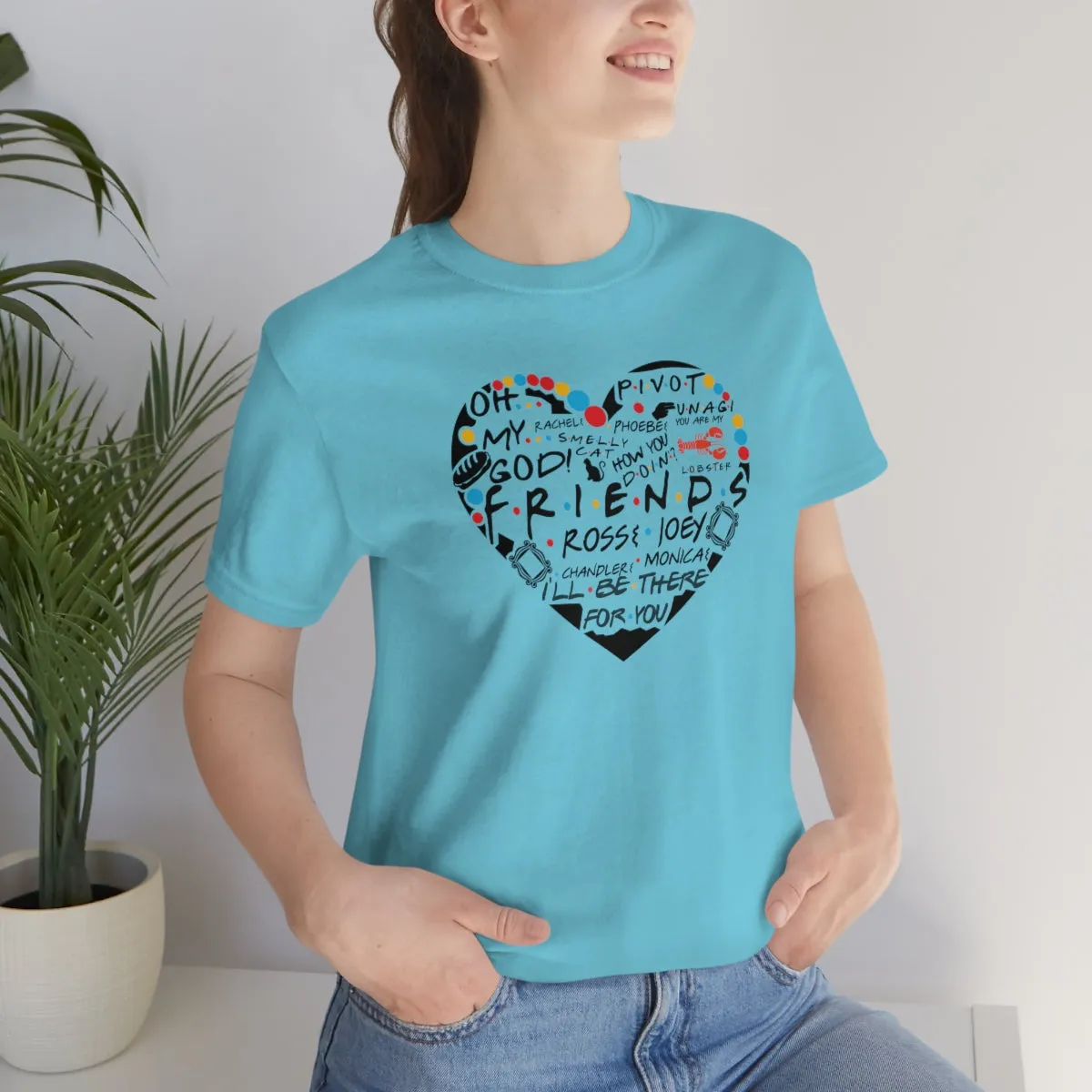 Friends Heart-Unisex Jersey Short Sleeve Tee