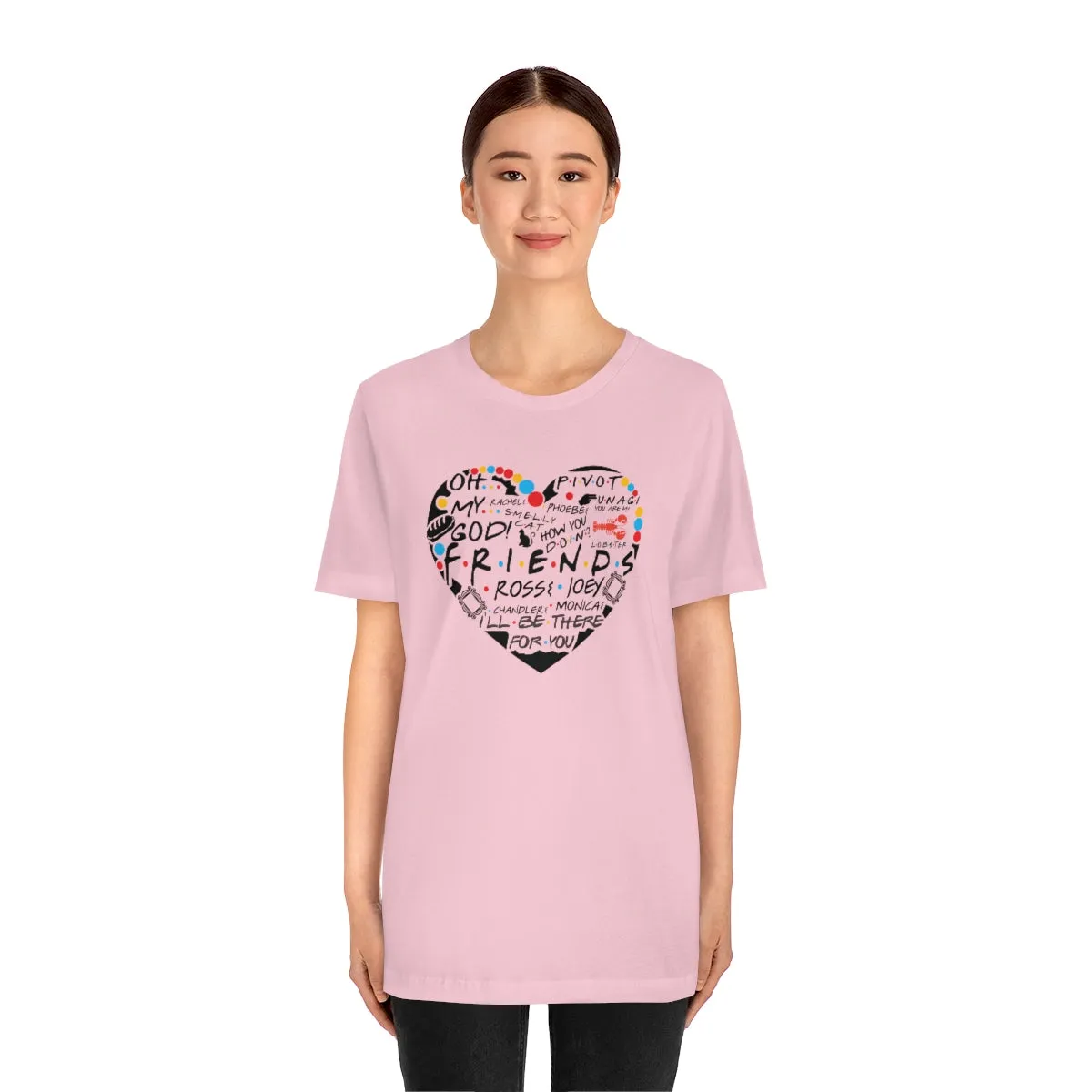 Friends Heart-Unisex Jersey Short Sleeve Tee