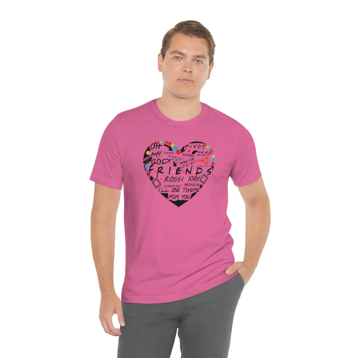 Friends Heart-Unisex Jersey Short Sleeve Tee