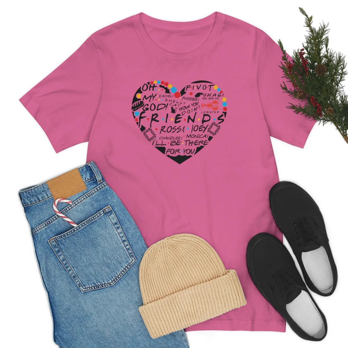 Friends Heart-Unisex Jersey Short Sleeve Tee