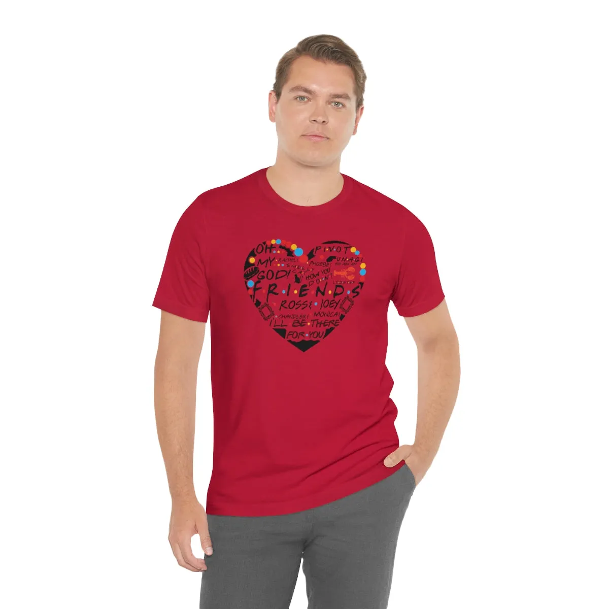 Friends Heart-Unisex Jersey Short Sleeve Tee
