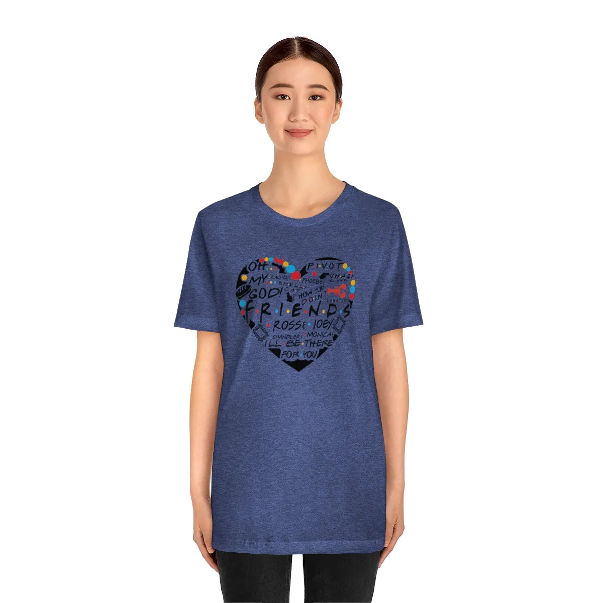 Friends Heart-Unisex Jersey Short Sleeve Tee