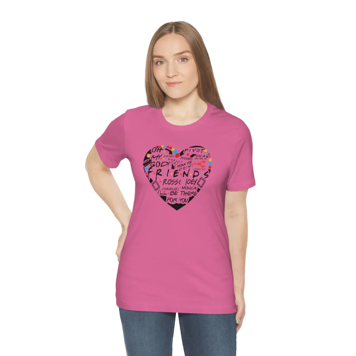 Friends Heart-Unisex Jersey Short Sleeve Tee