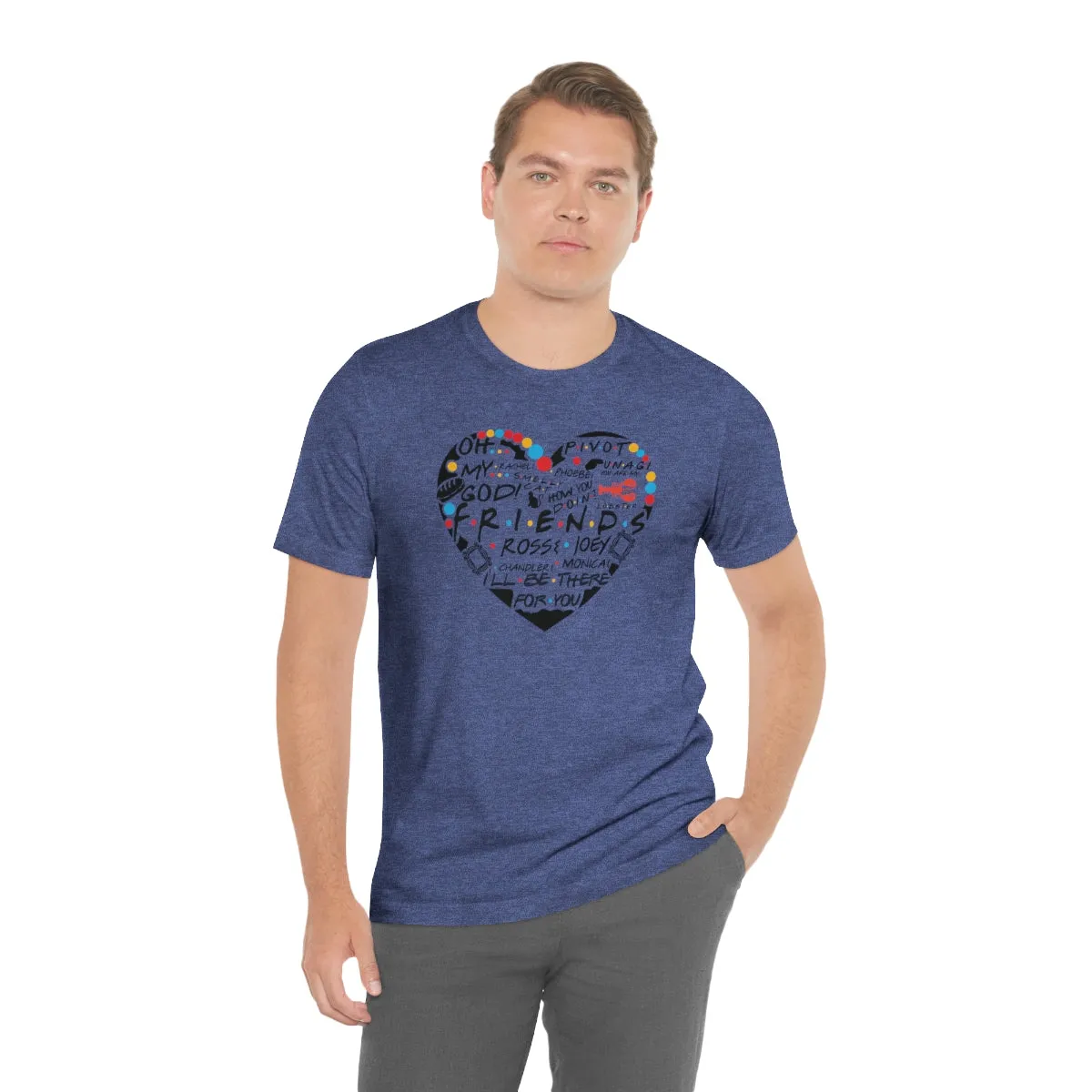 Friends Heart-Unisex Jersey Short Sleeve Tee