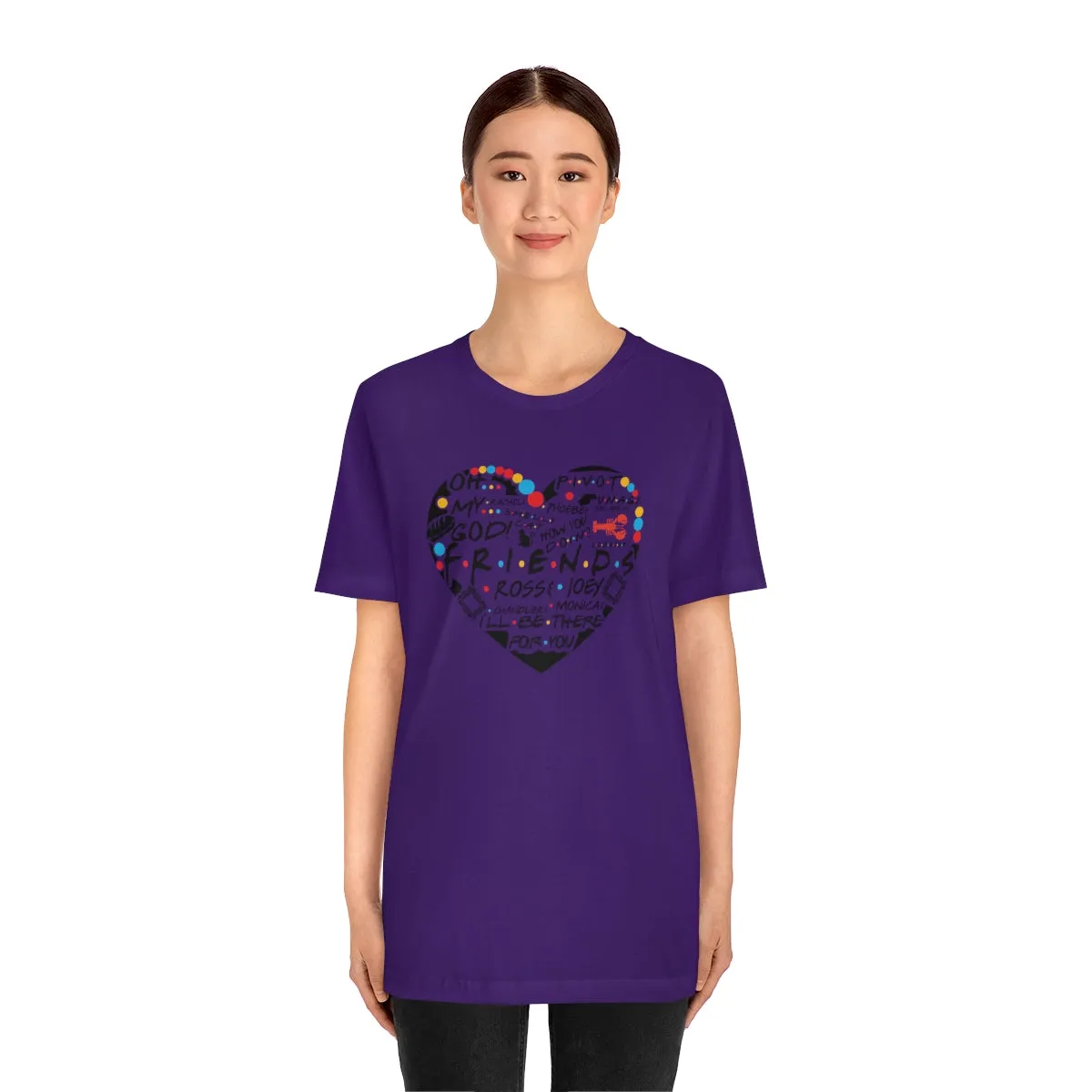 Friends Heart-Unisex Jersey Short Sleeve Tee