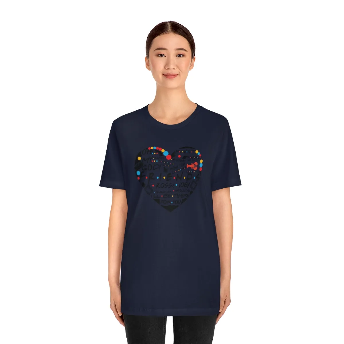 Friends Heart-Unisex Jersey Short Sleeve Tee