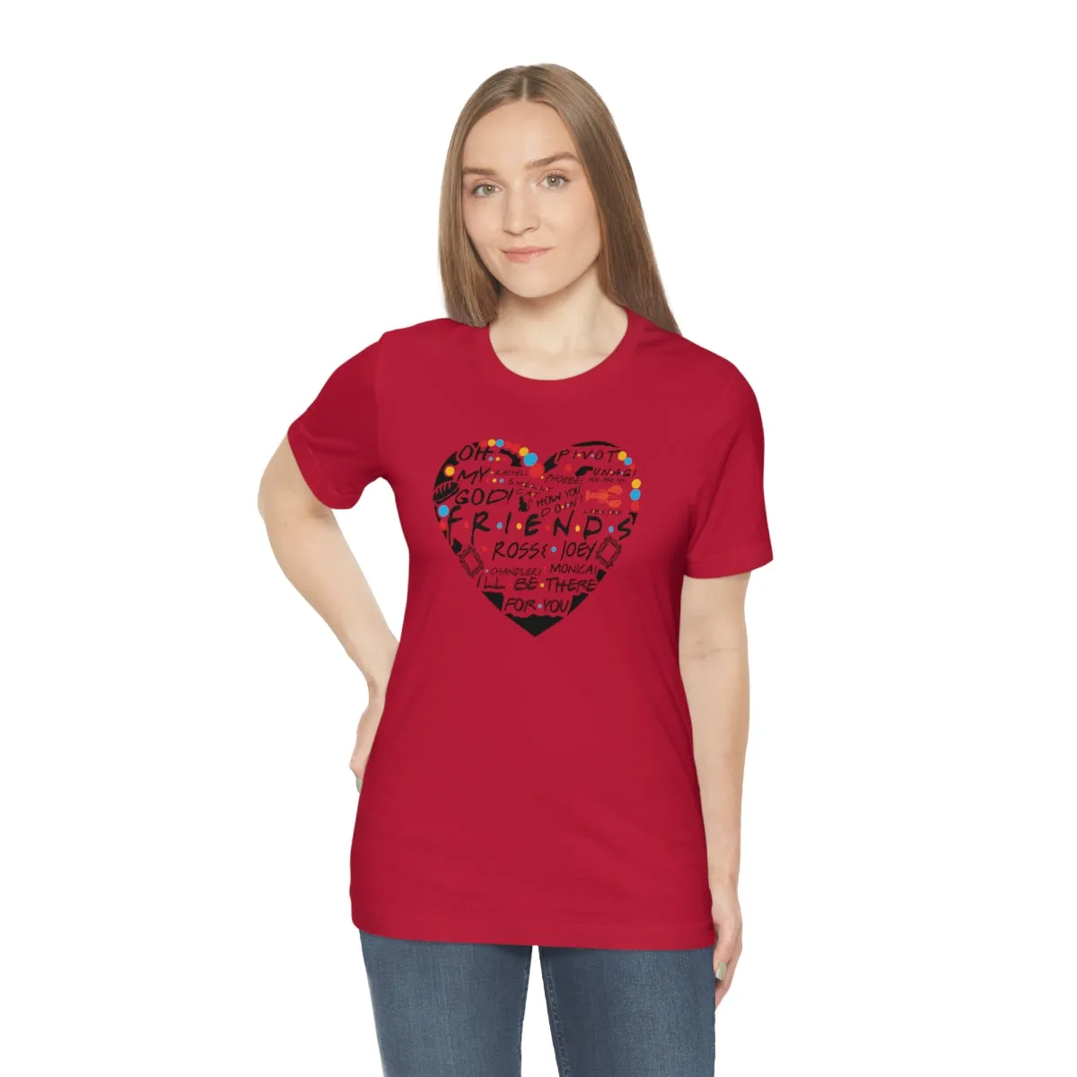 Friends Heart-Unisex Jersey Short Sleeve Tee