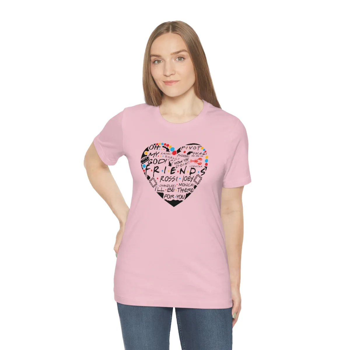 Friends Heart-Unisex Jersey Short Sleeve Tee