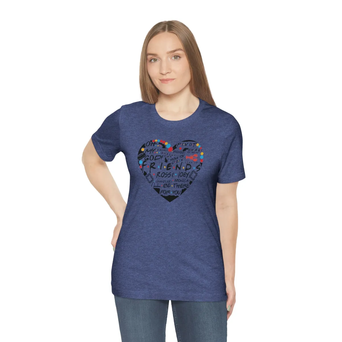 Friends Heart-Unisex Jersey Short Sleeve Tee