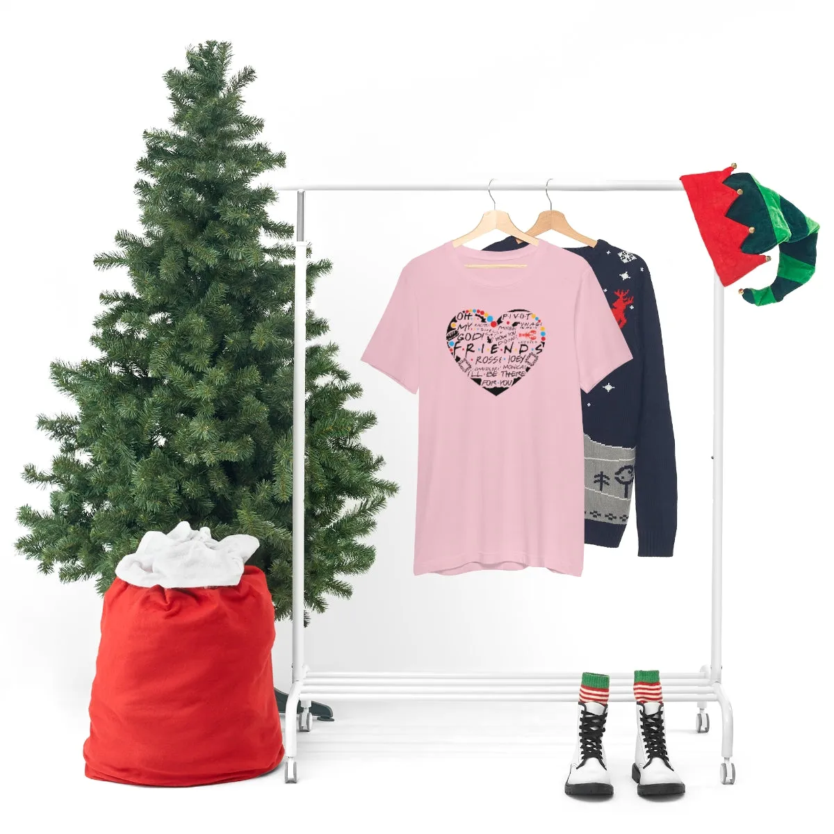 Friends Heart-Unisex Jersey Short Sleeve Tee