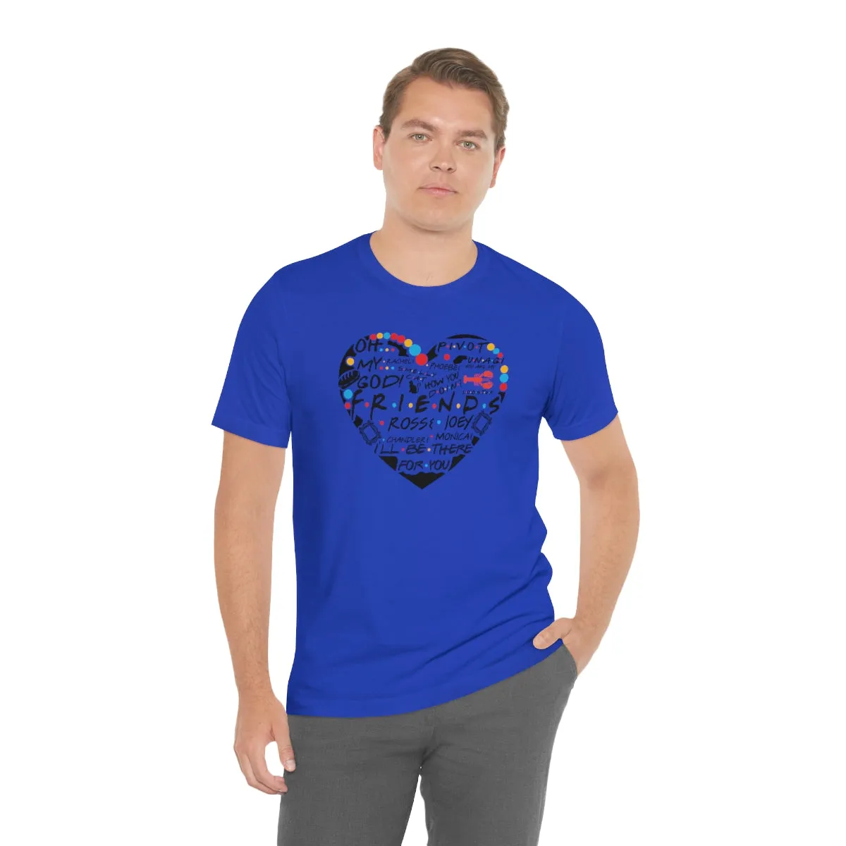 Friends Heart-Unisex Jersey Short Sleeve Tee