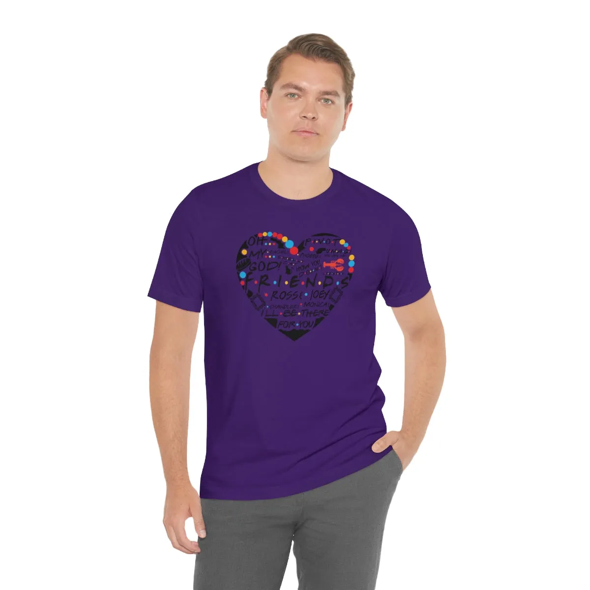 Friends Heart-Unisex Jersey Short Sleeve Tee