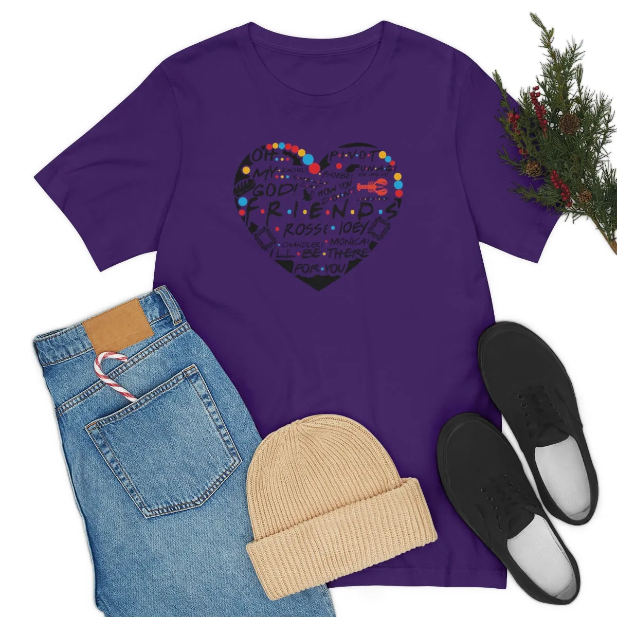 Friends Heart-Unisex Jersey Short Sleeve Tee