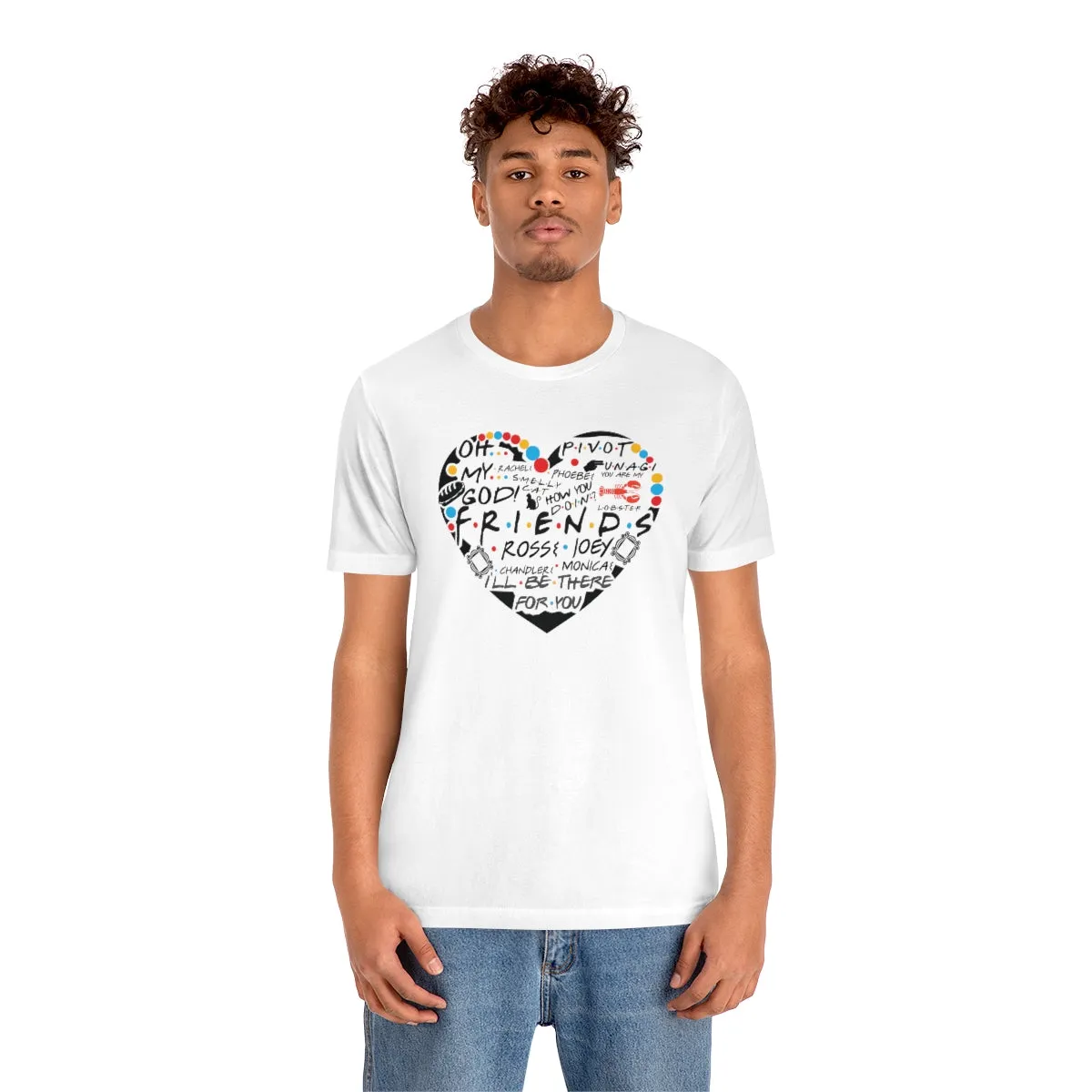 Friends Heart-Unisex Jersey Short Sleeve Tee