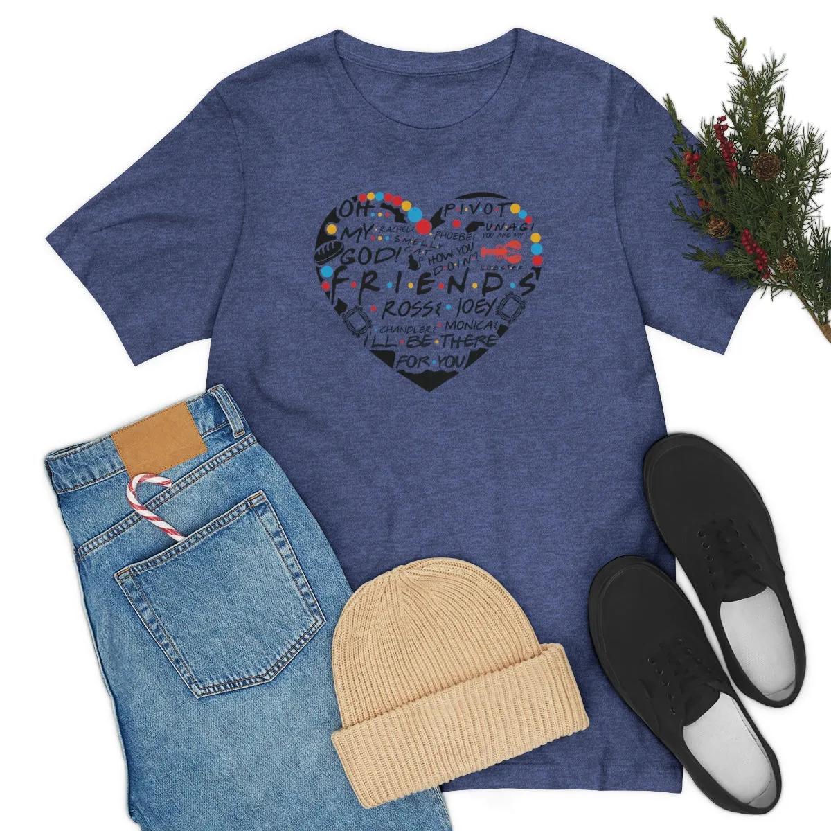 Friends Heart-Unisex Jersey Short Sleeve Tee