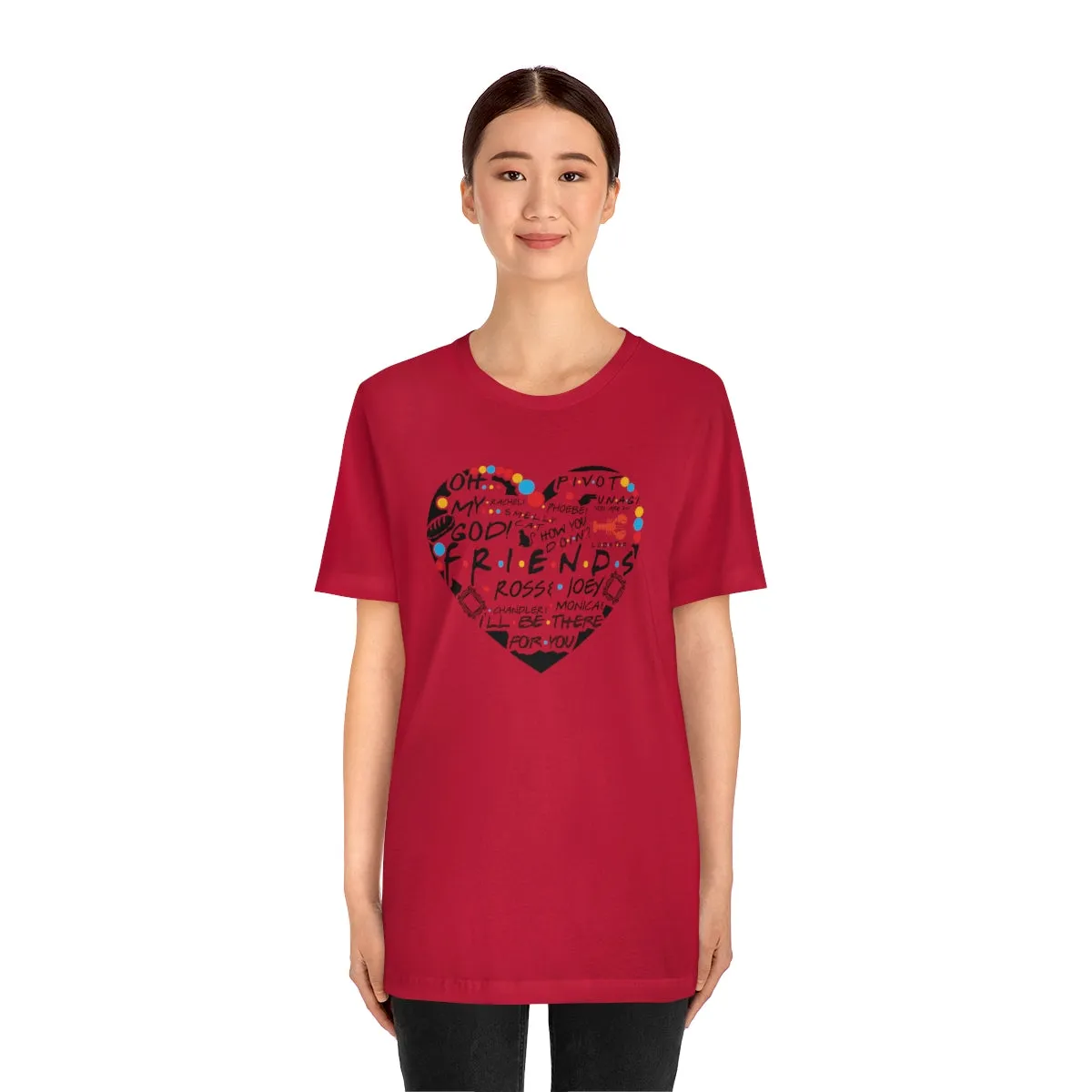 Friends Heart-Unisex Jersey Short Sleeve Tee