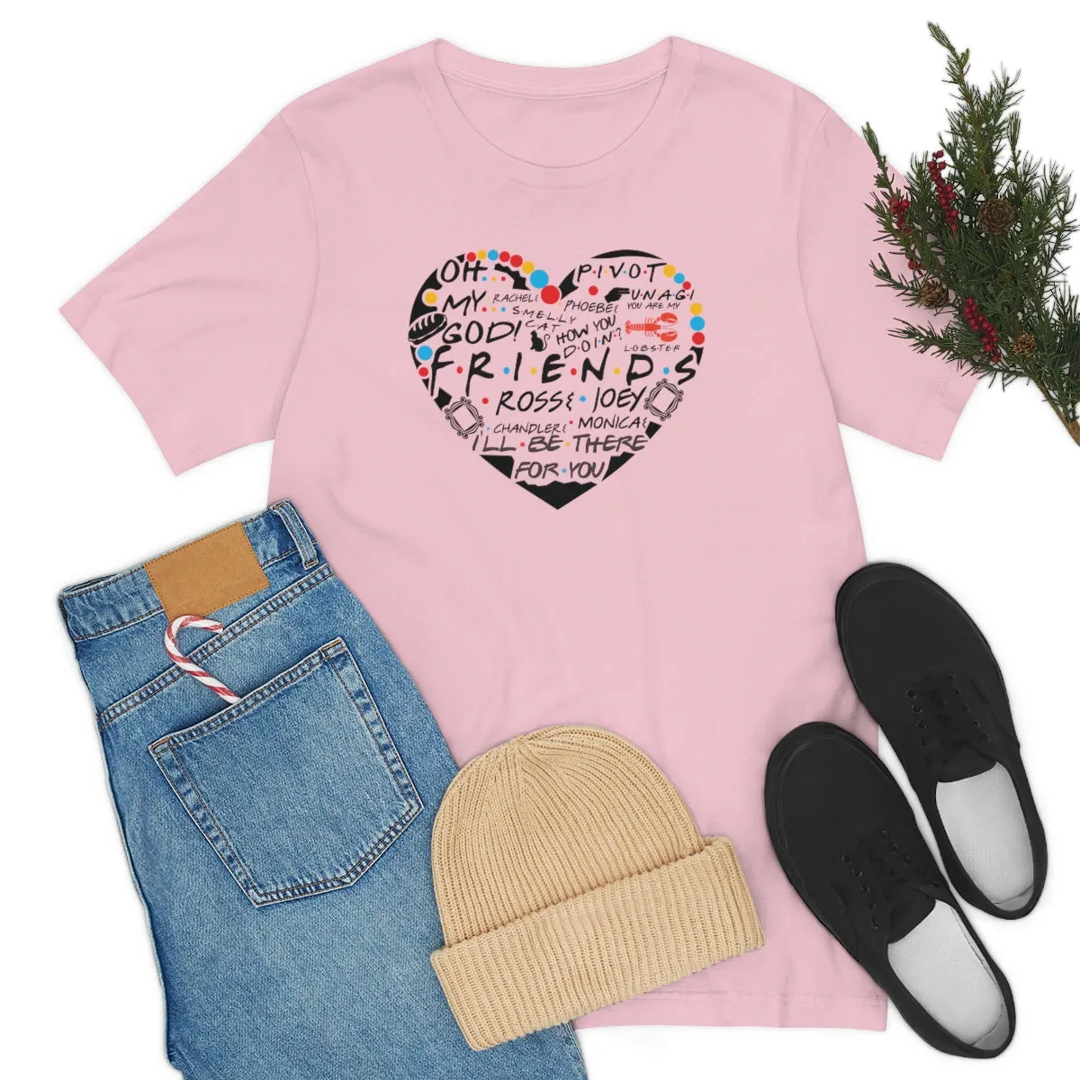Friends Heart-Unisex Jersey Short Sleeve Tee