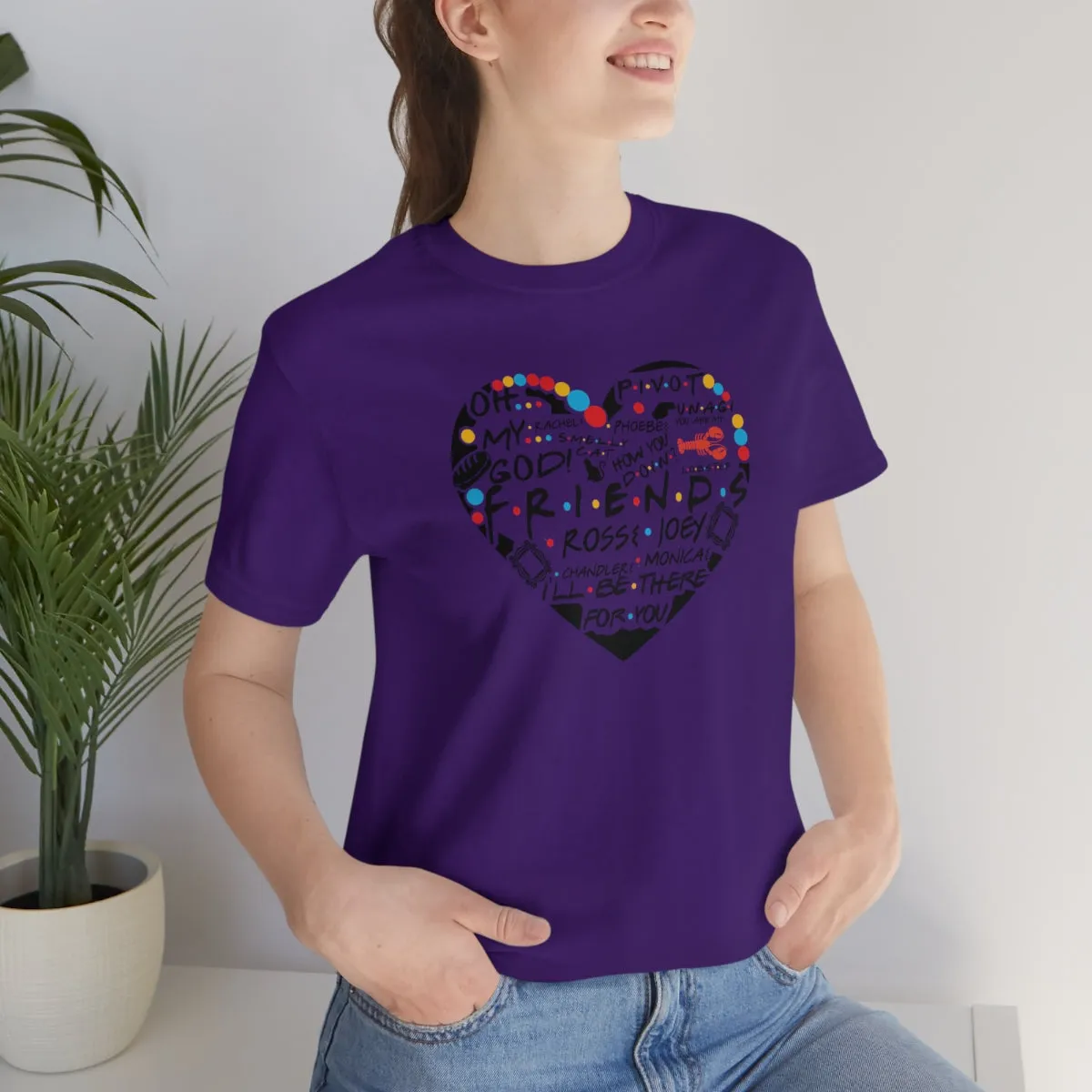 Friends Heart-Unisex Jersey Short Sleeve Tee