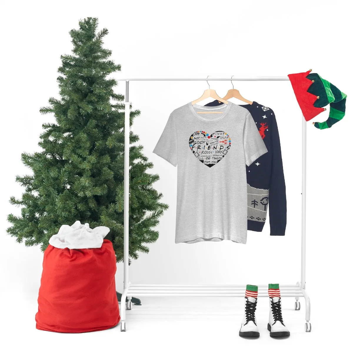 Friends Heart-Unisex Jersey Short Sleeve Tee