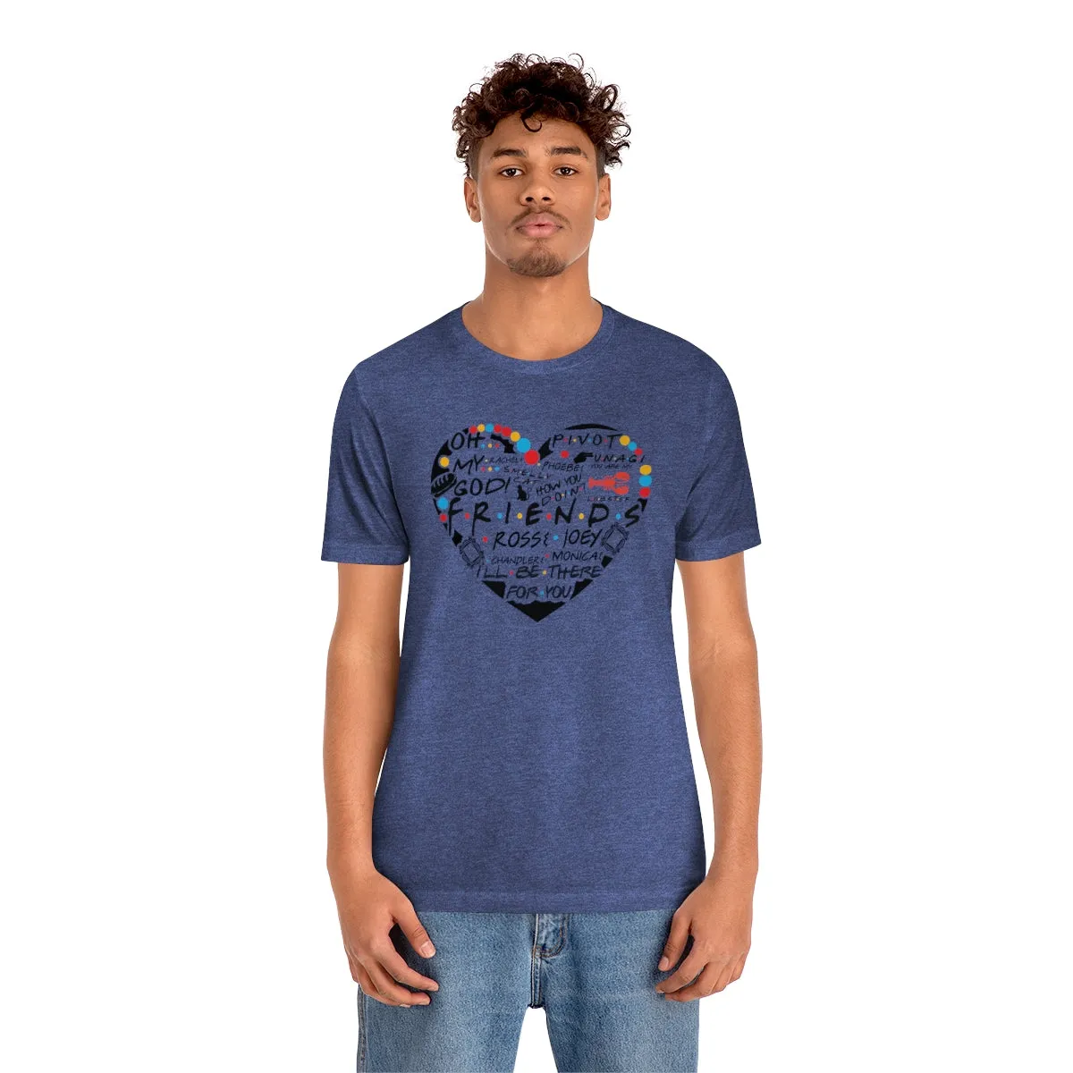 Friends Heart-Unisex Jersey Short Sleeve Tee