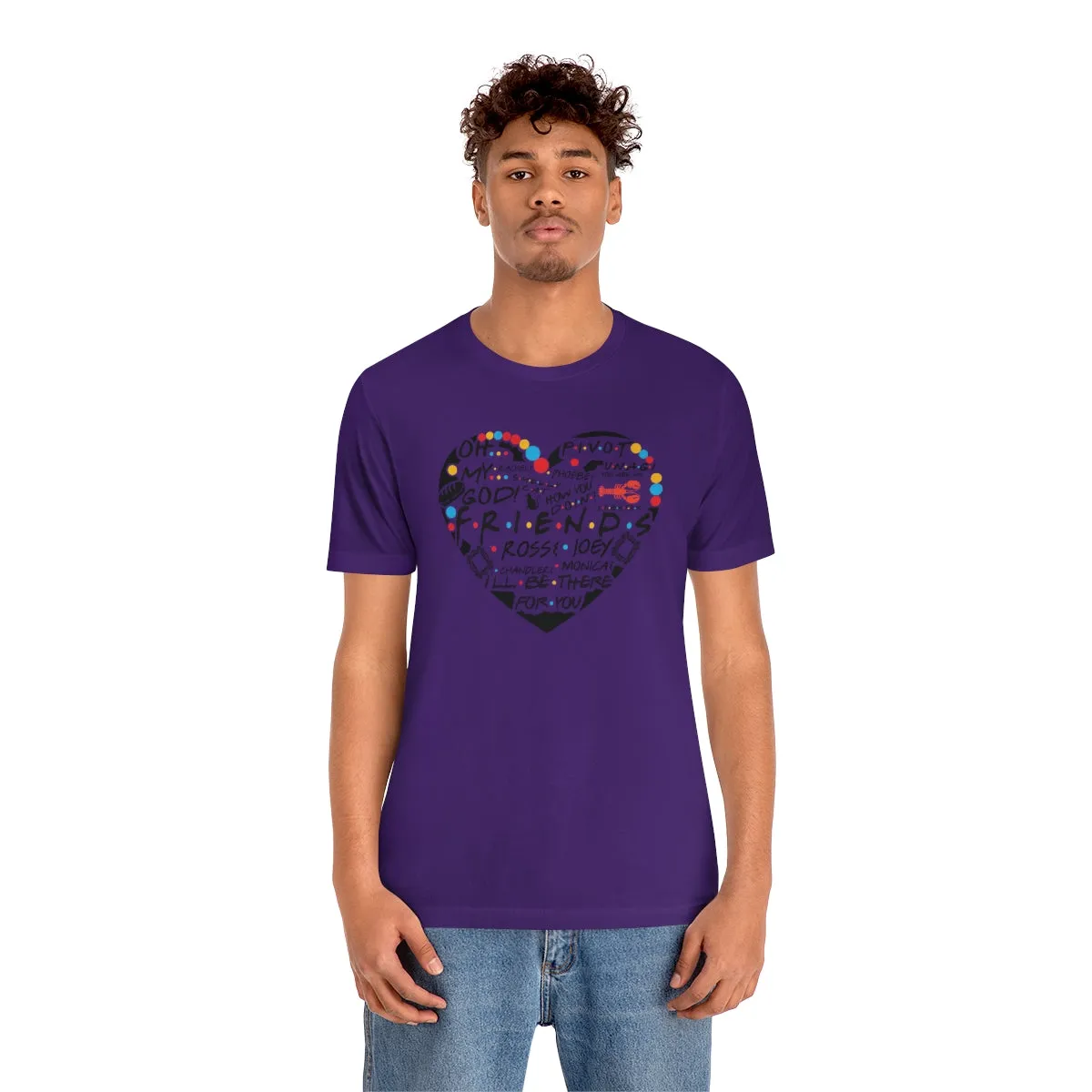 Friends Heart-Unisex Jersey Short Sleeve Tee