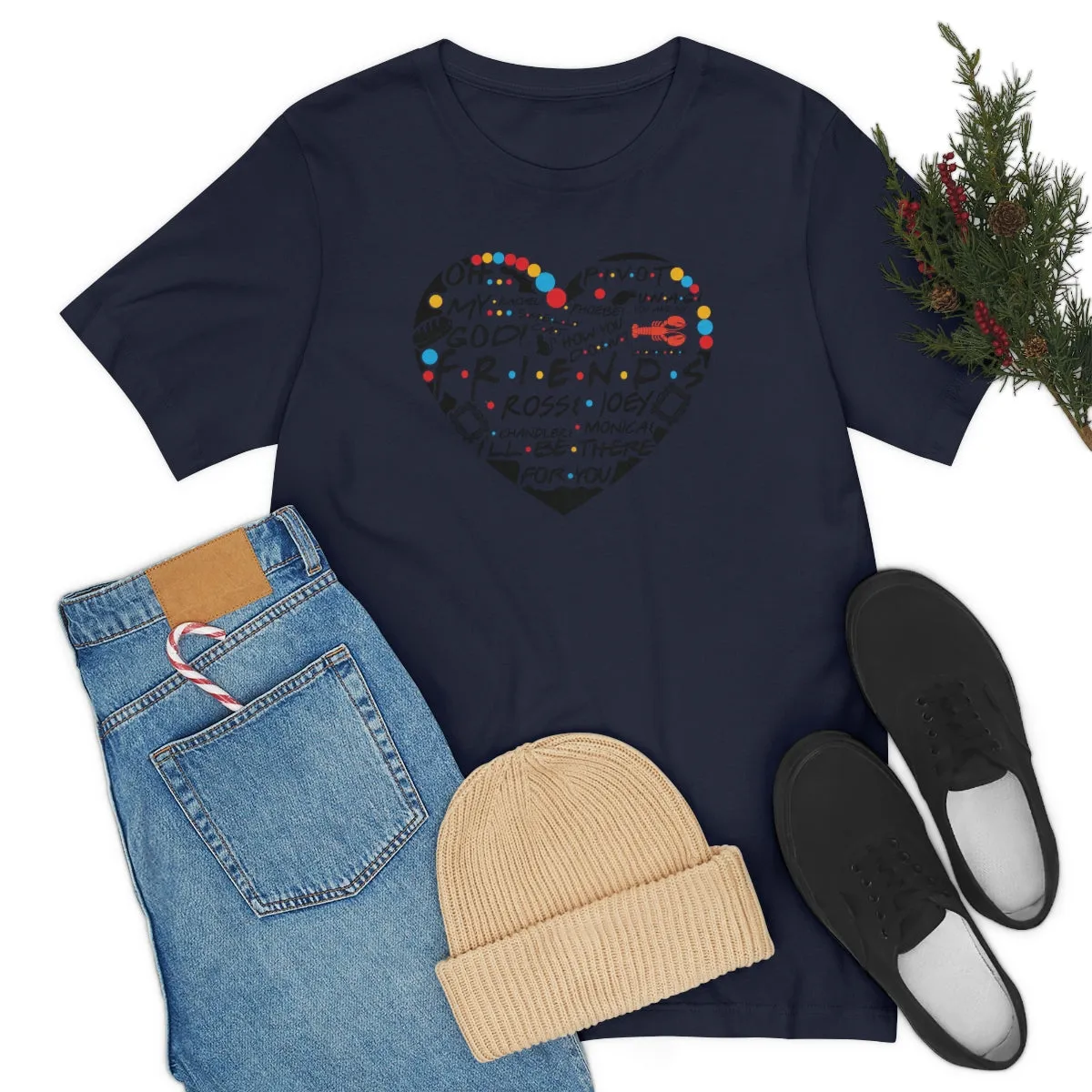 Friends Heart-Unisex Jersey Short Sleeve Tee
