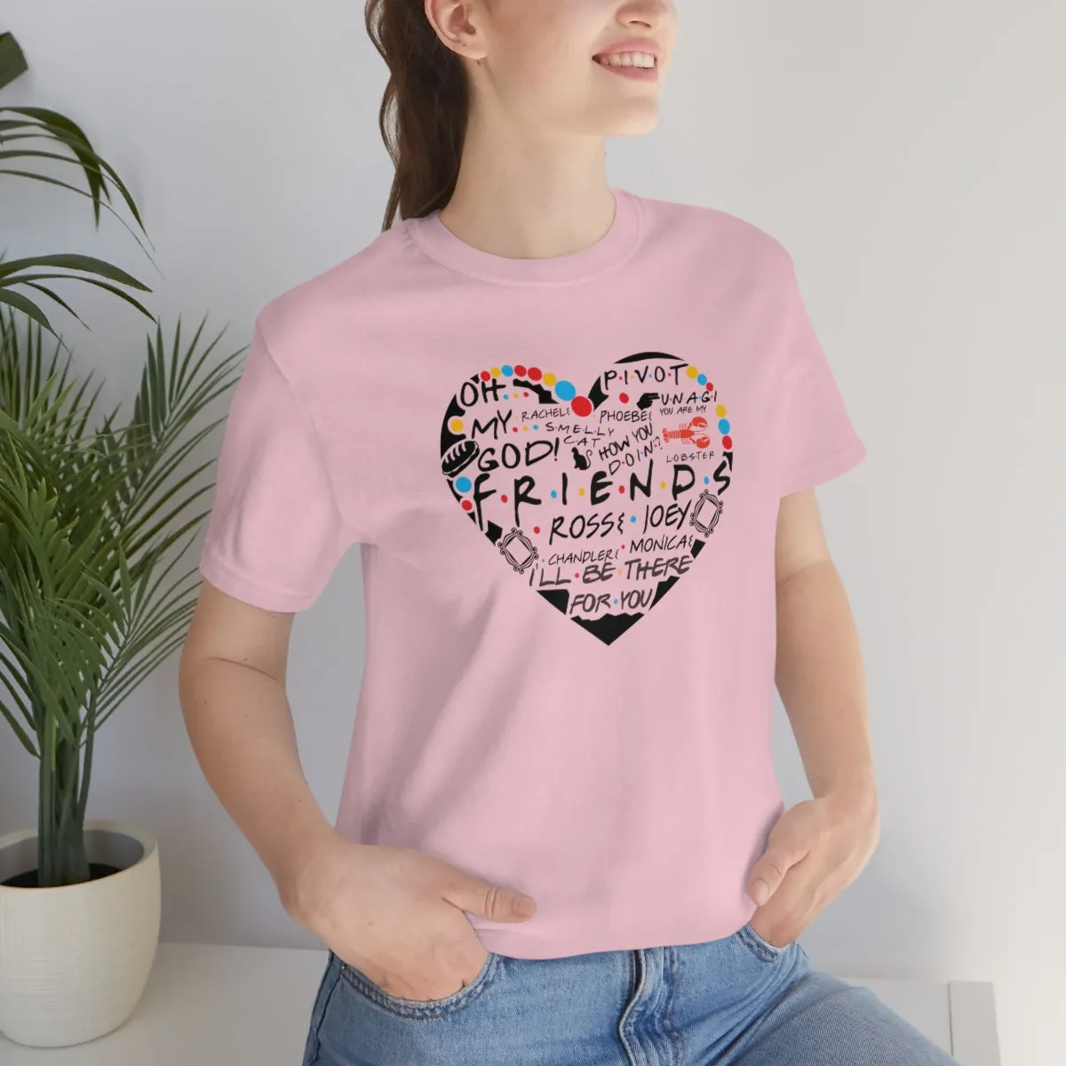Friends Heart-Unisex Jersey Short Sleeve Tee