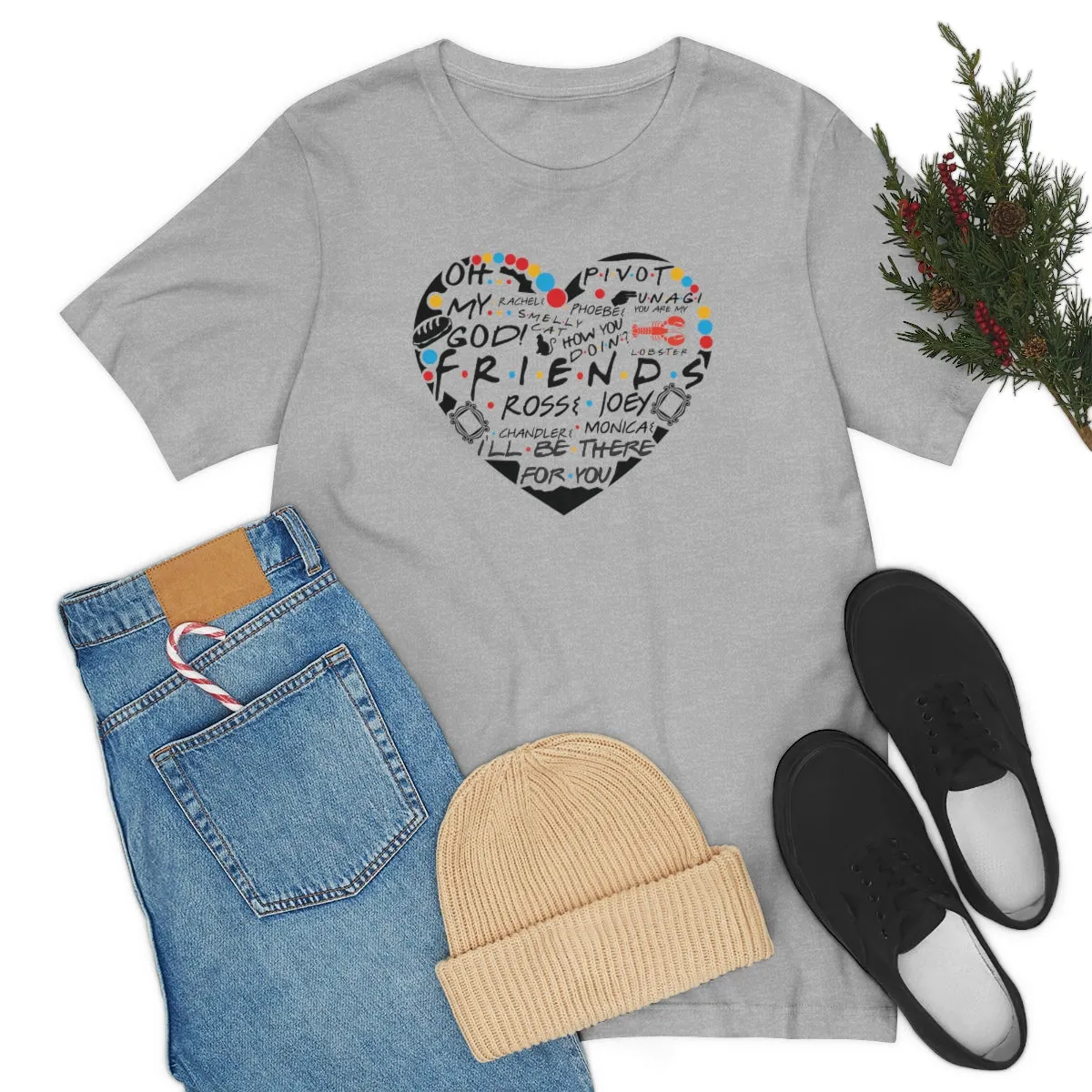 Friends Heart-Unisex Jersey Short Sleeve Tee