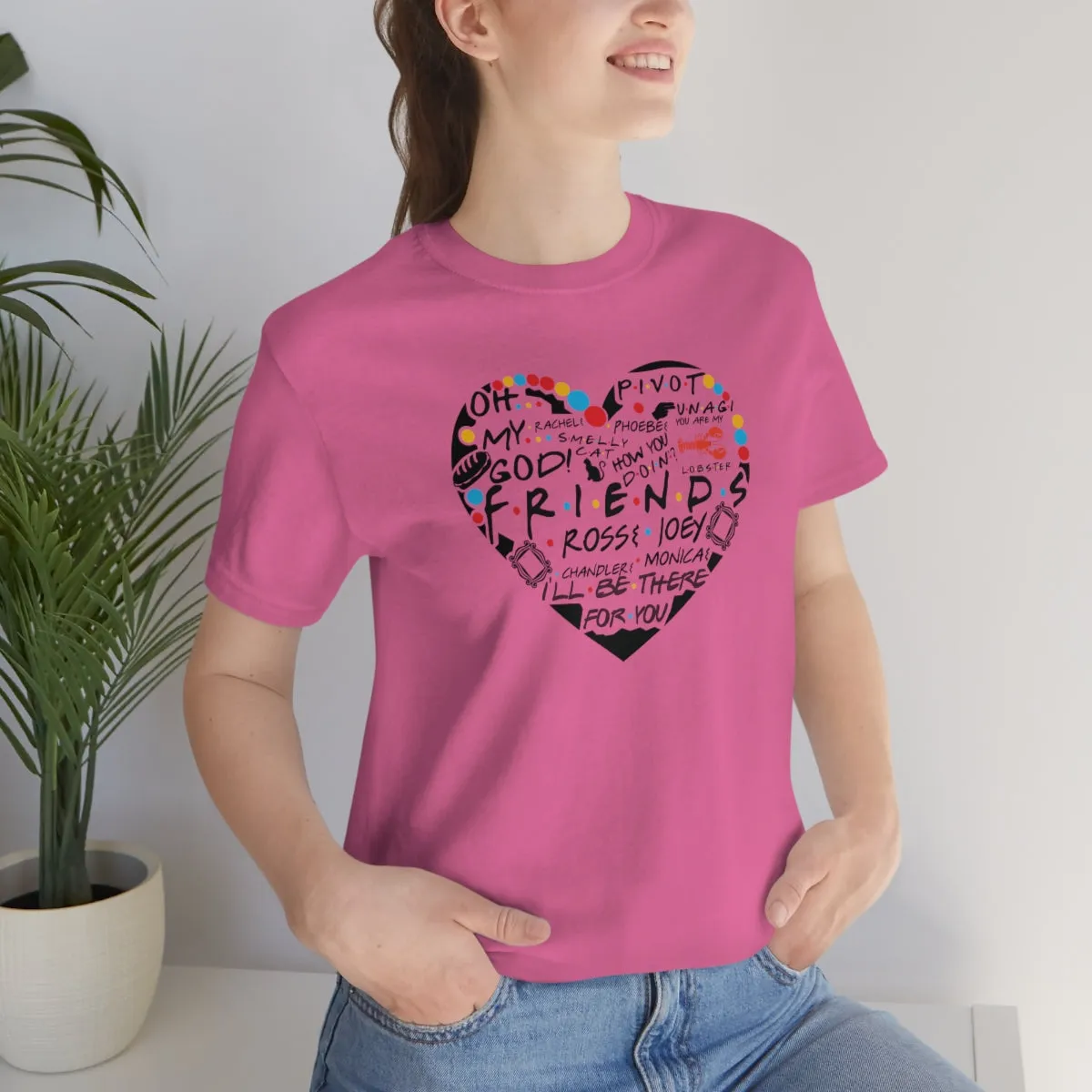 Friends Heart-Unisex Jersey Short Sleeve Tee