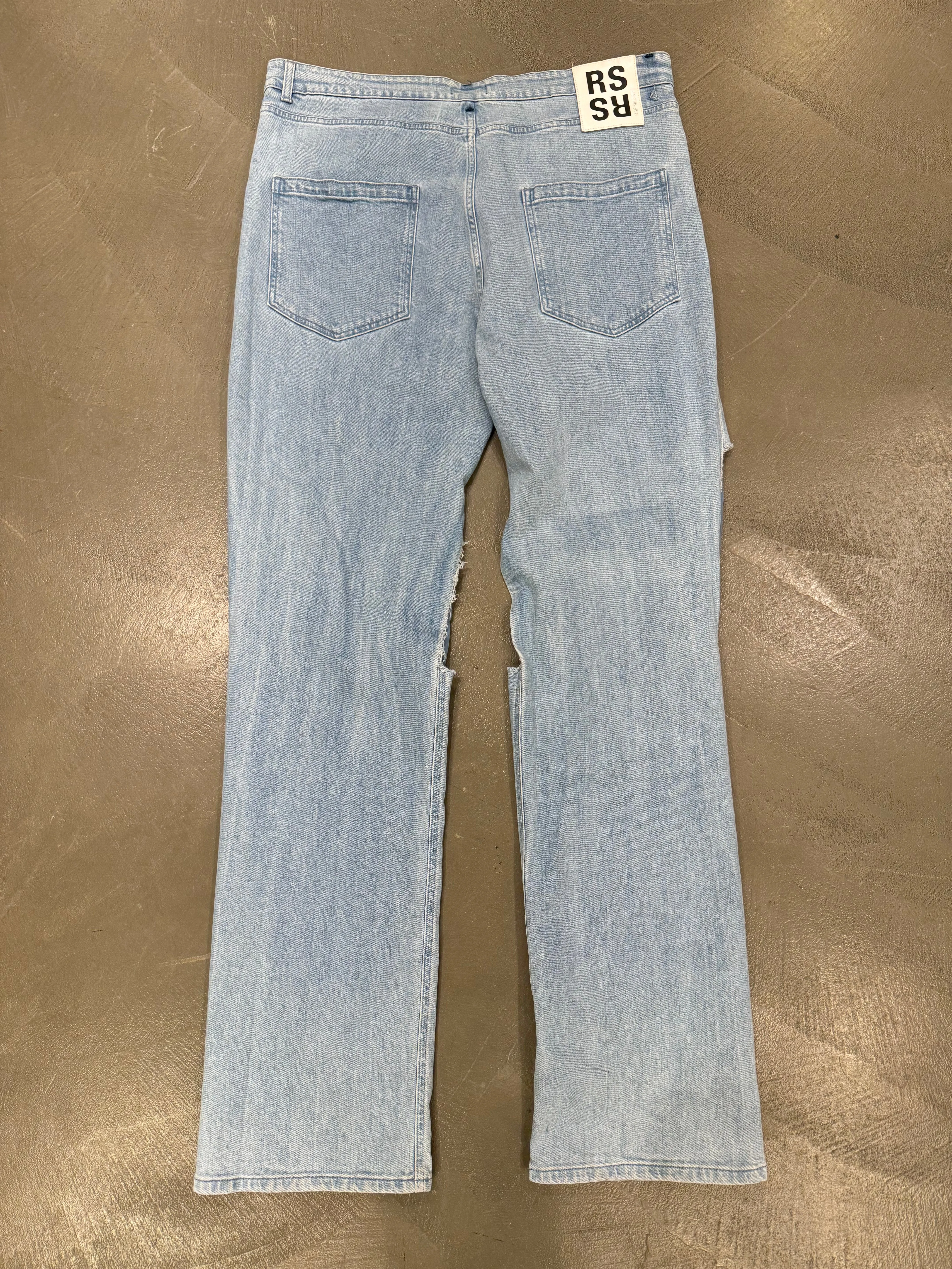 F/W 2020-2021 Raf Simons cut-out baggy jeans
