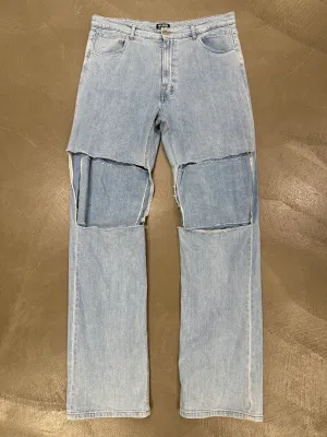 F/W 2020-2021 Raf Simons cut-out baggy jeans