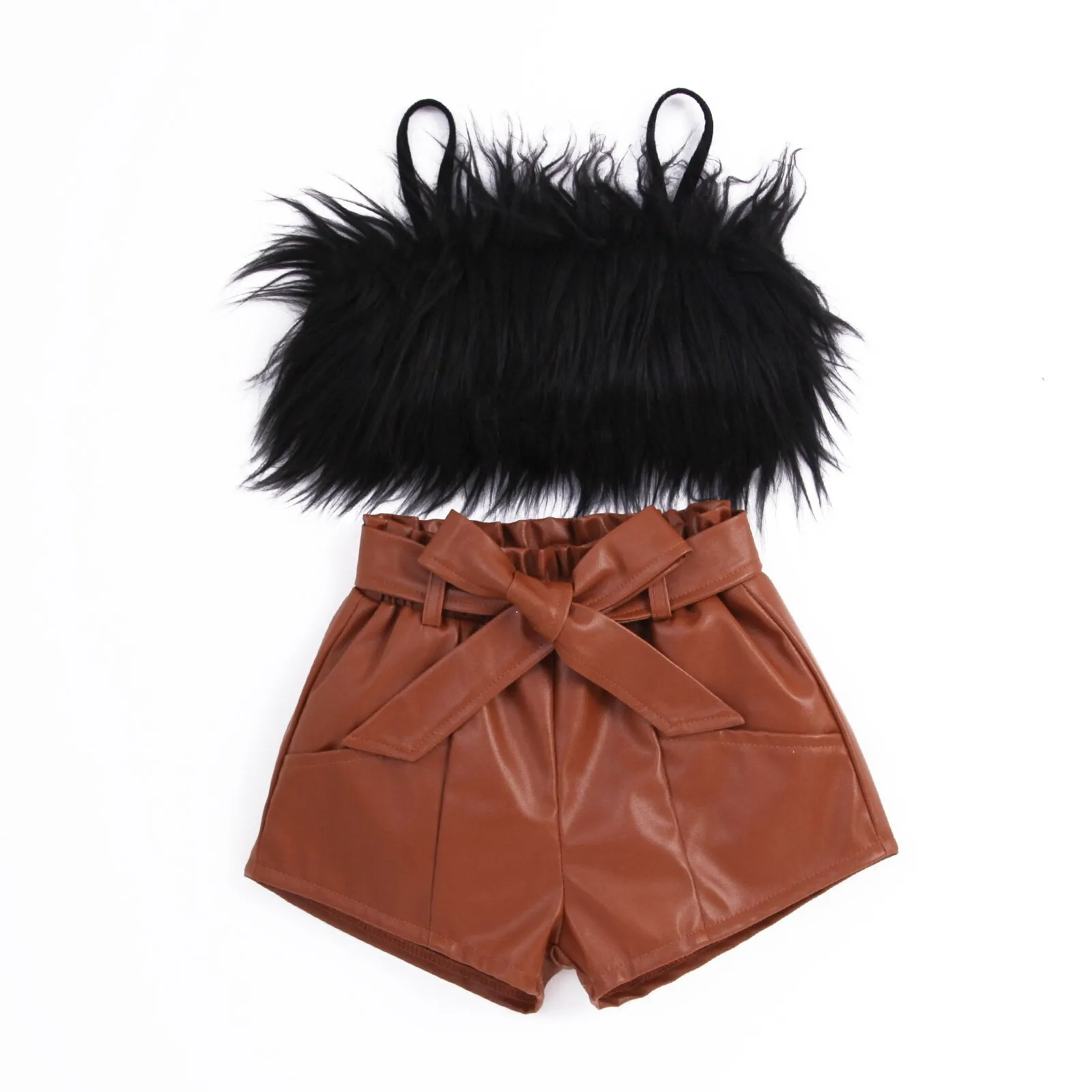 Gaga Crop Top Shorts Set