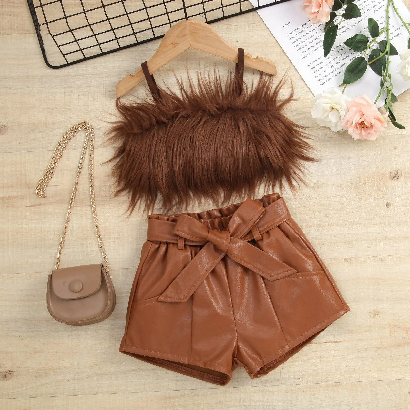 Gaga Crop Top Shorts Set