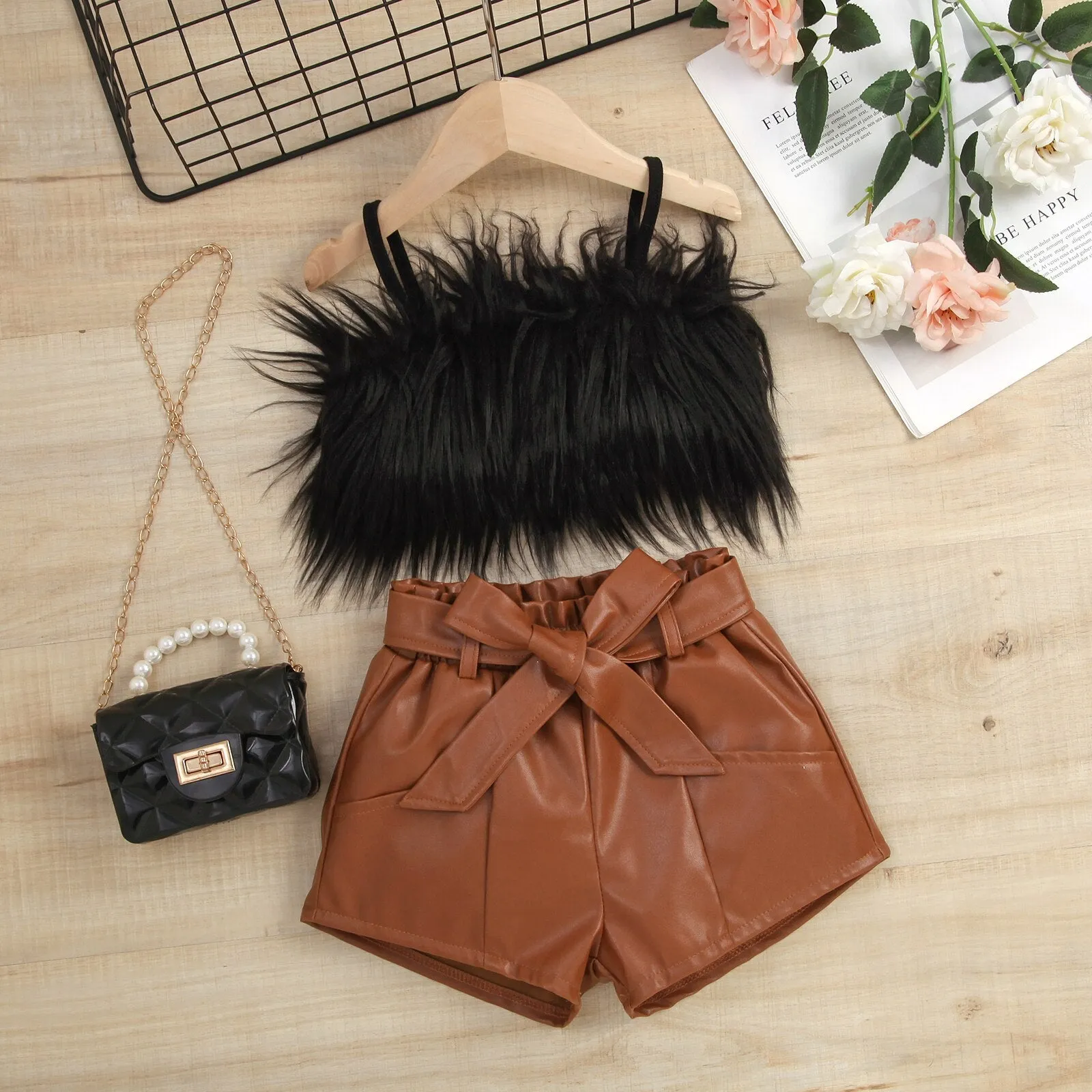 Gaga Crop Top Shorts Set