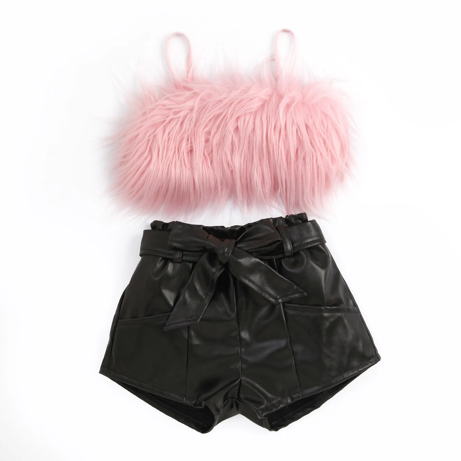 Gaga Crop Top Shorts Set