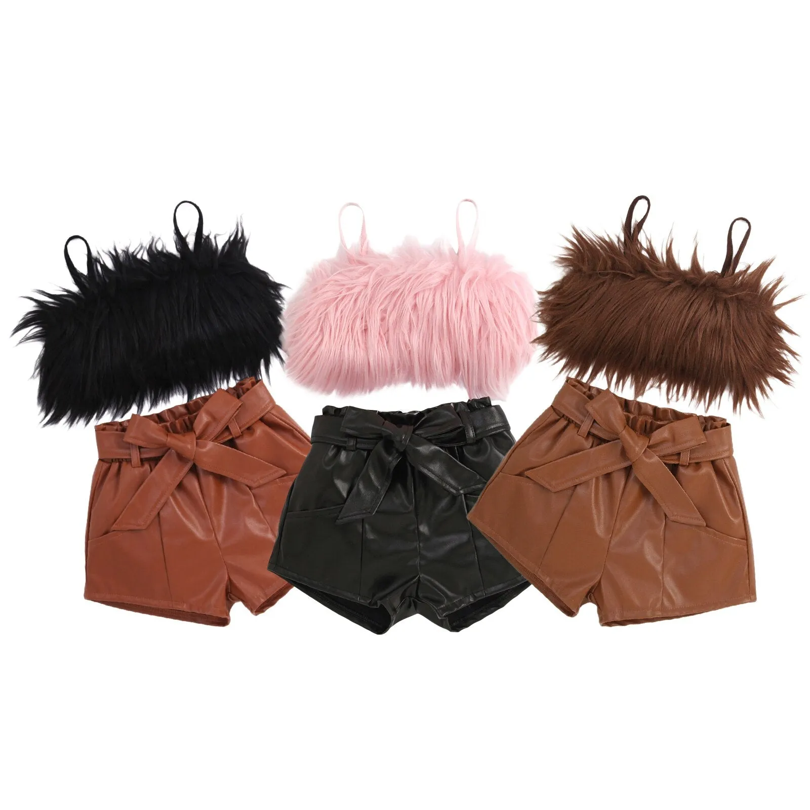 Gaga Crop Top Shorts Set