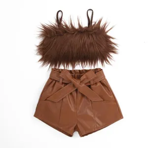 Gaga Crop Top Shorts Set