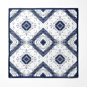 GEOMETRIC ABSTRACT SILK POCKET SQUARE