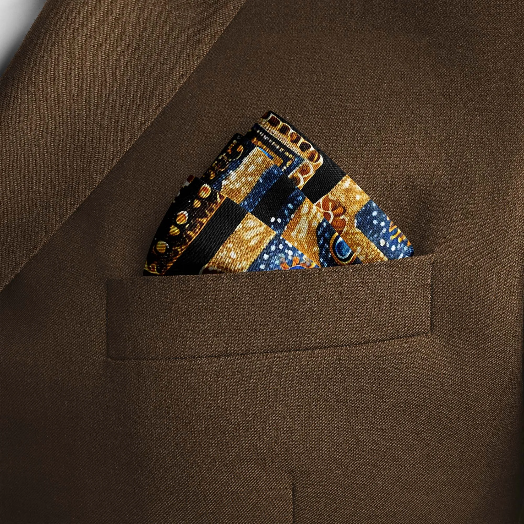 GEOMETRIC ETHNIC SILK POCKET SQUARE