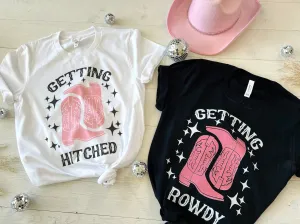Getting Hitched Bachelorette Party T-Shirts