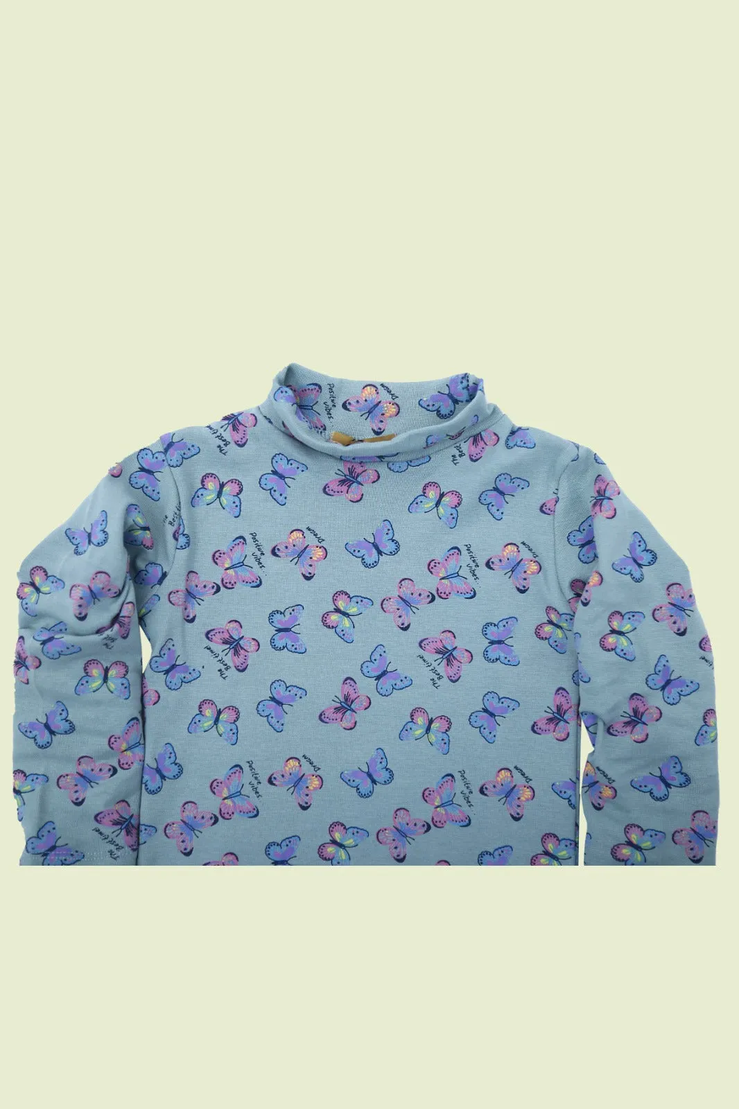 Girls Printed High Neck Tops