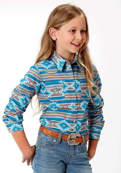 Girl's Santa Fe Aztec Print Western Shirt