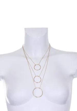 Gold Layered Hoop Necklace