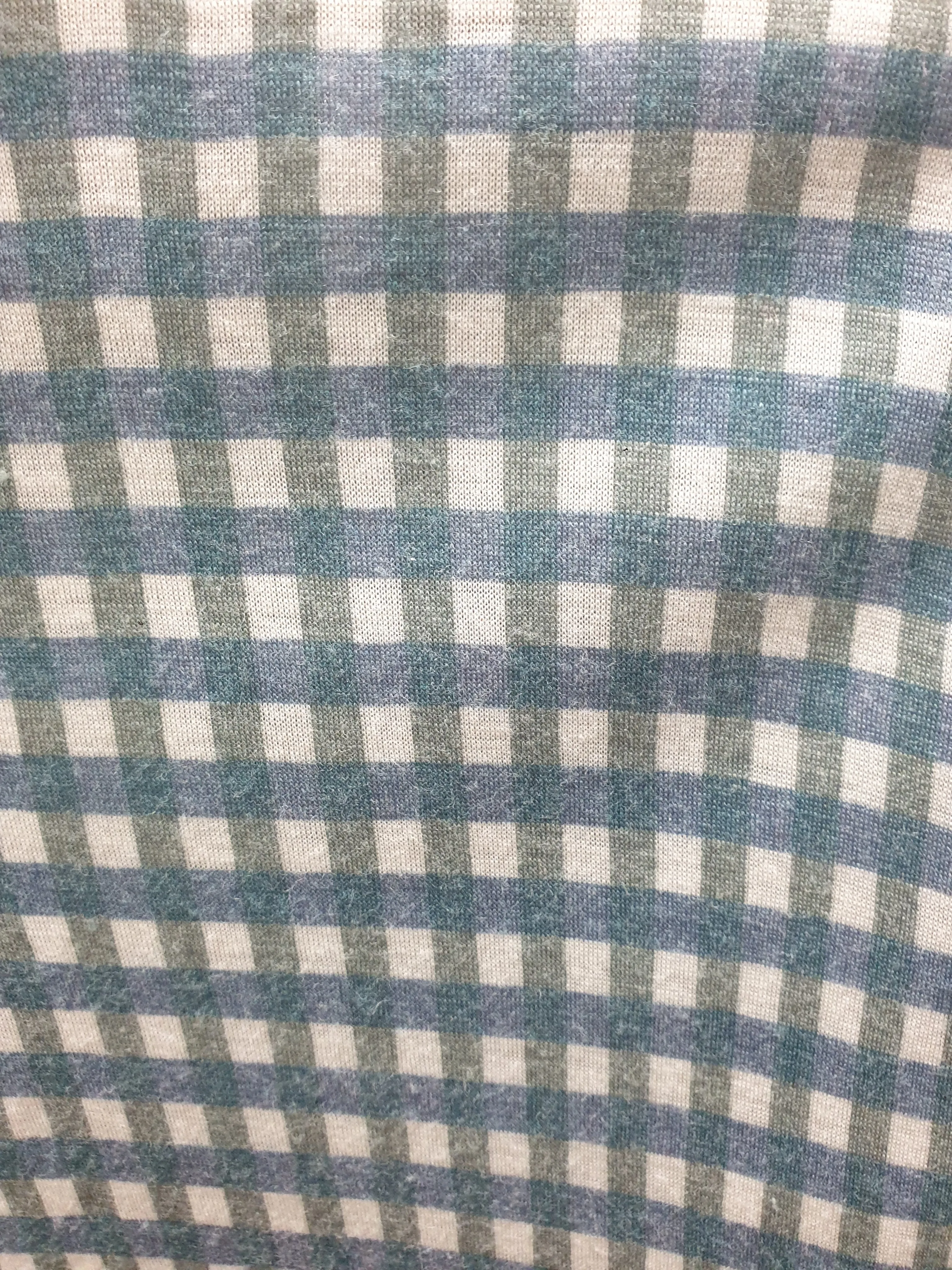 Gorman blue and green check long sleeve rollneck top size 10