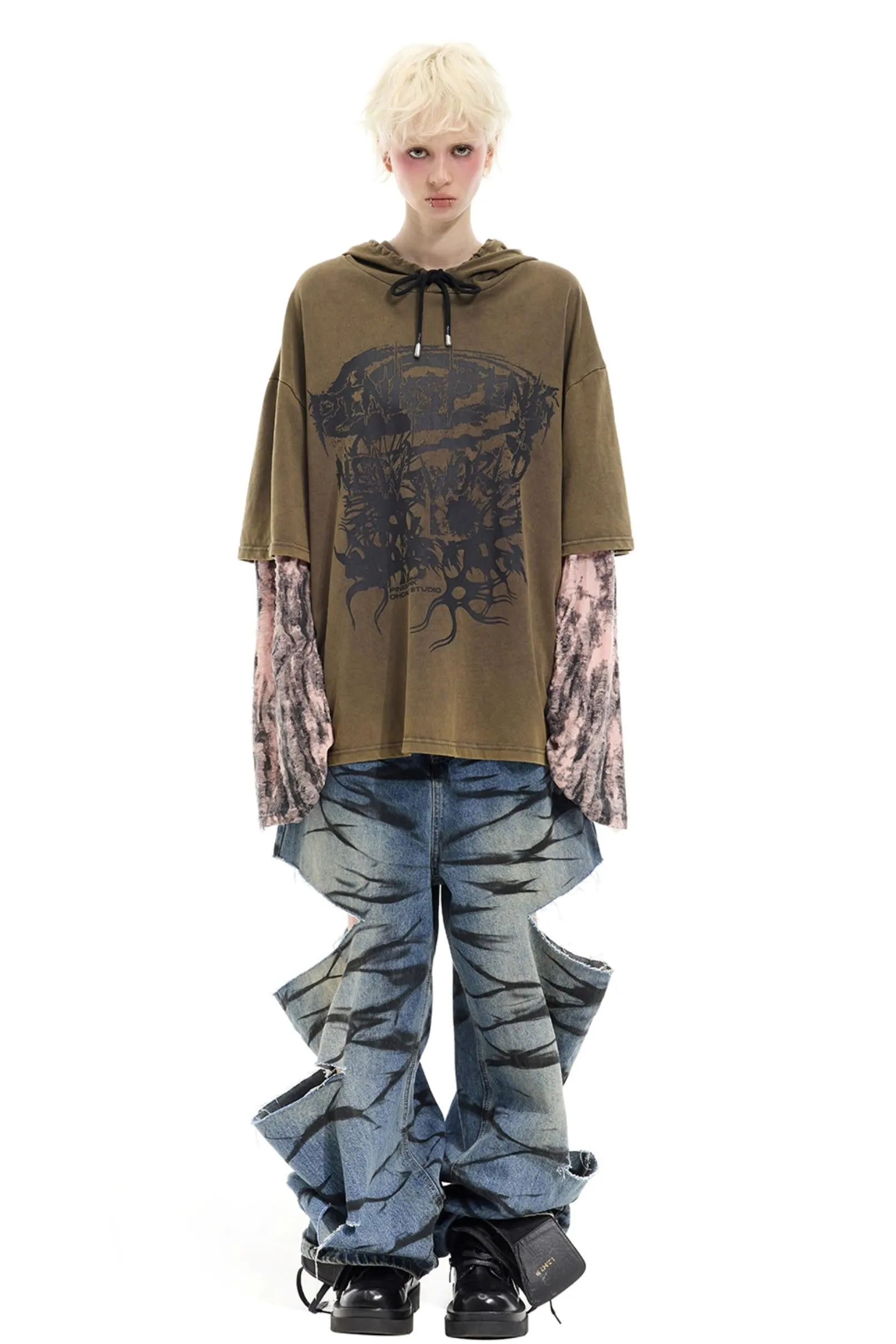 Graffiti Layered Jeans