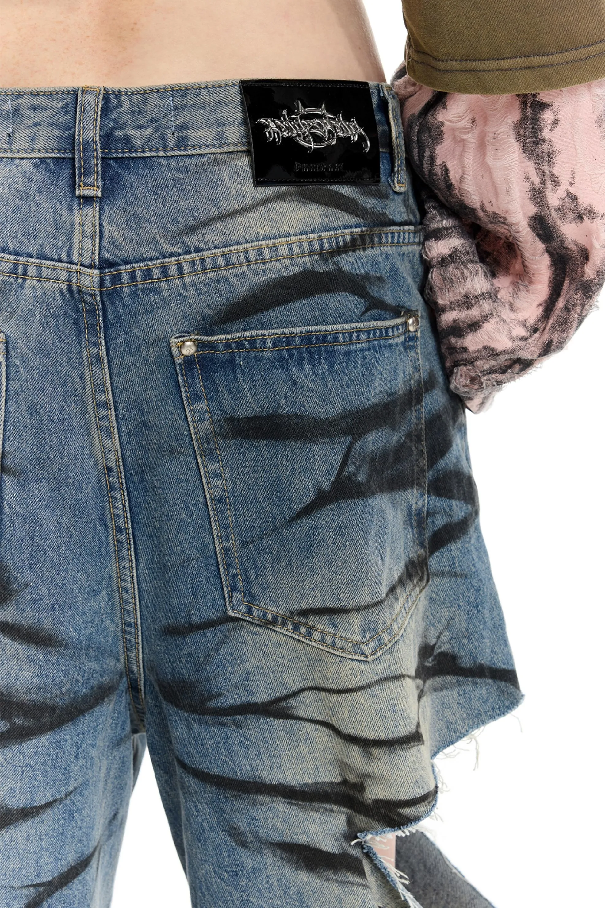 Graffiti Layered Jeans