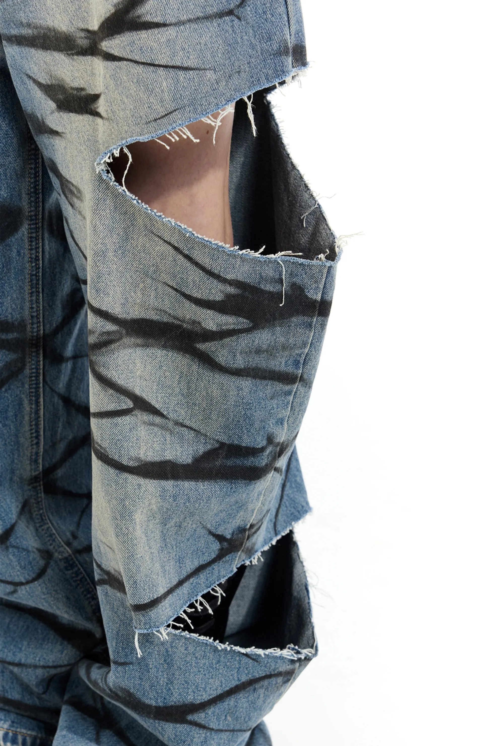 Graffiti Layered Jeans