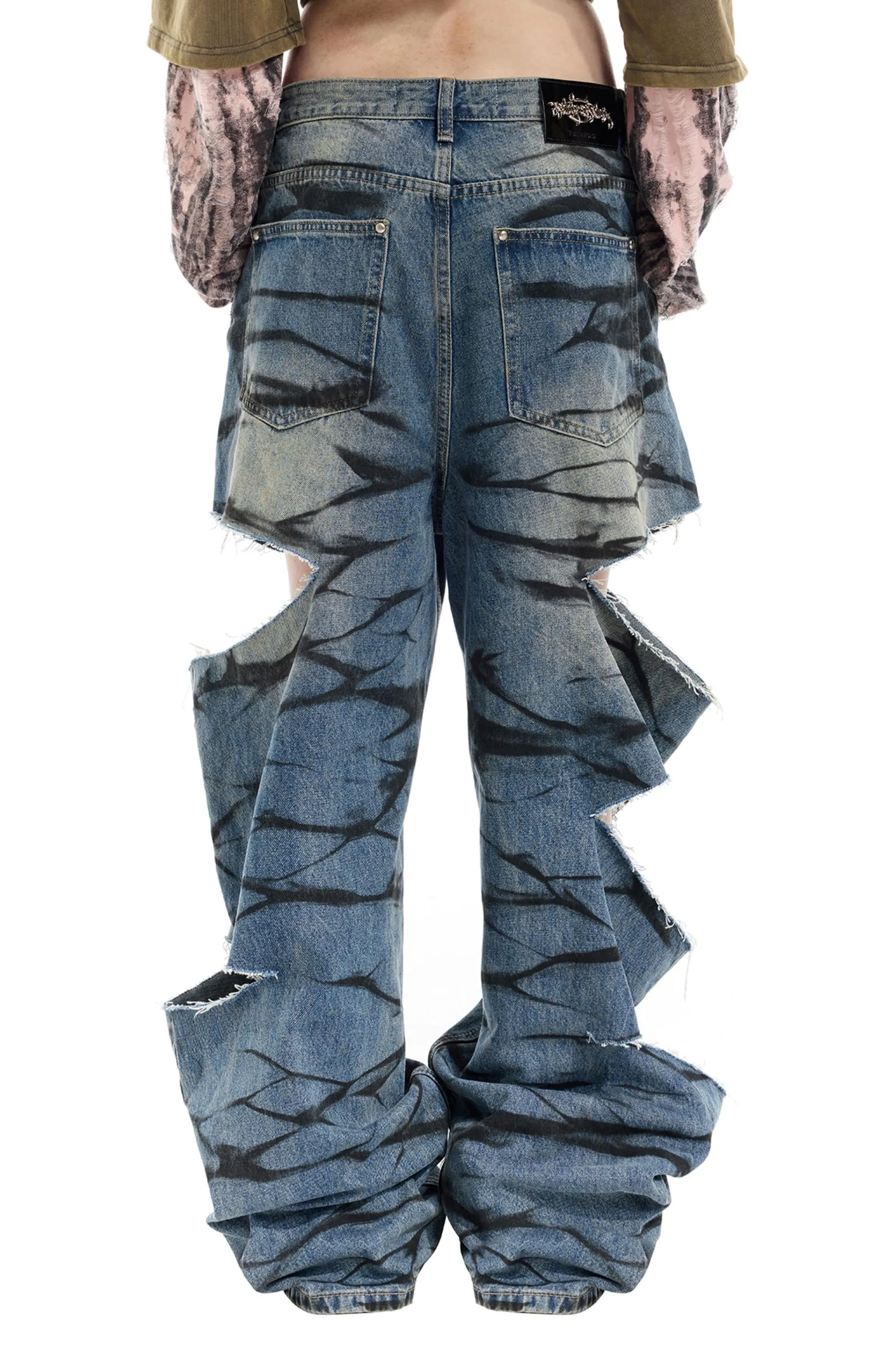 Graffiti Layered Jeans