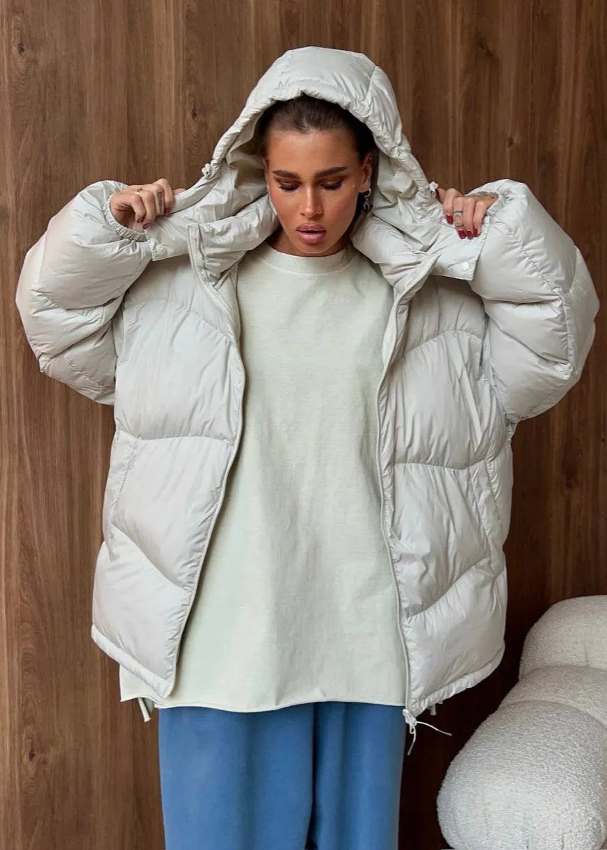 Graphic Oversized Puffer Jacket
