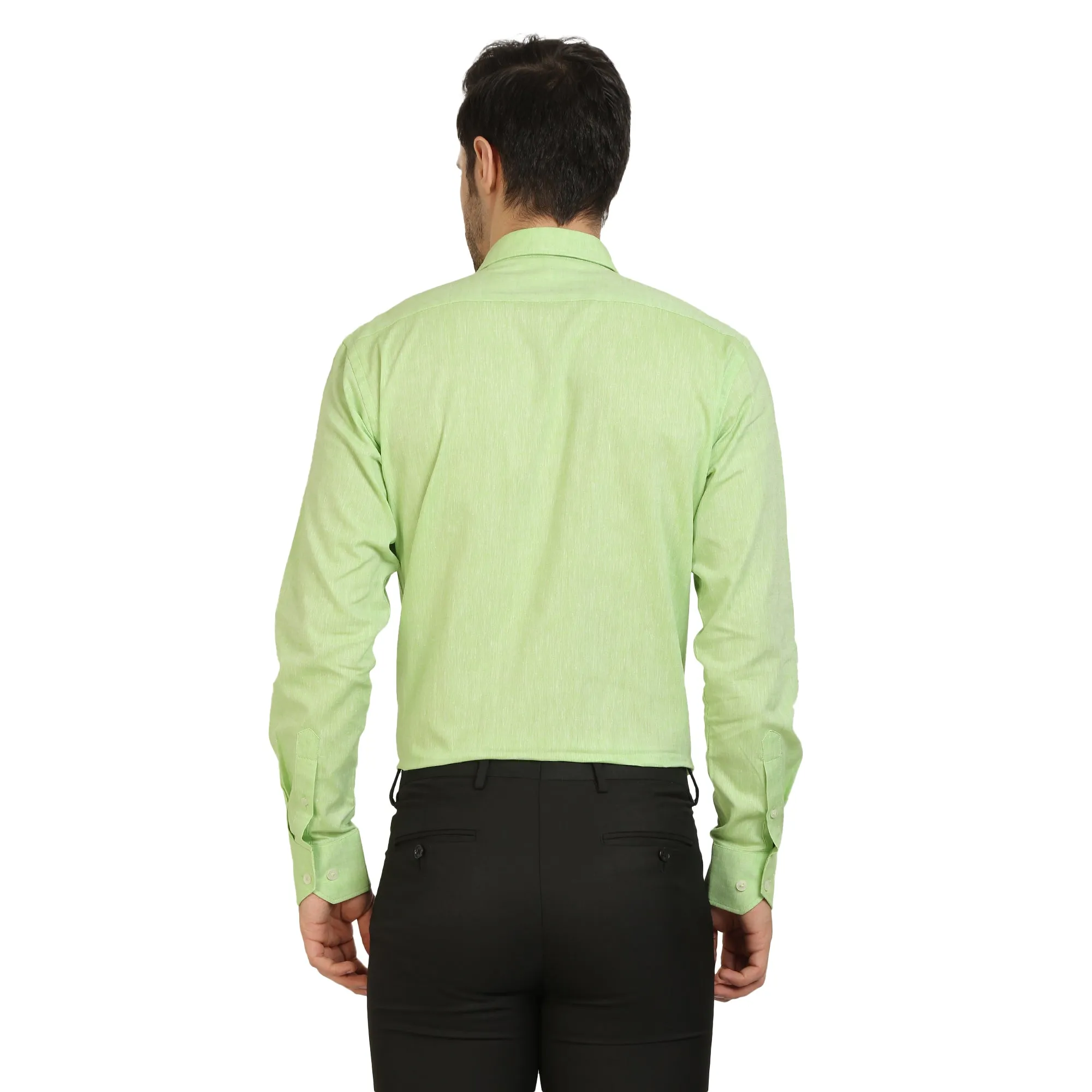 Green Cotton Full Sleeve Shirt